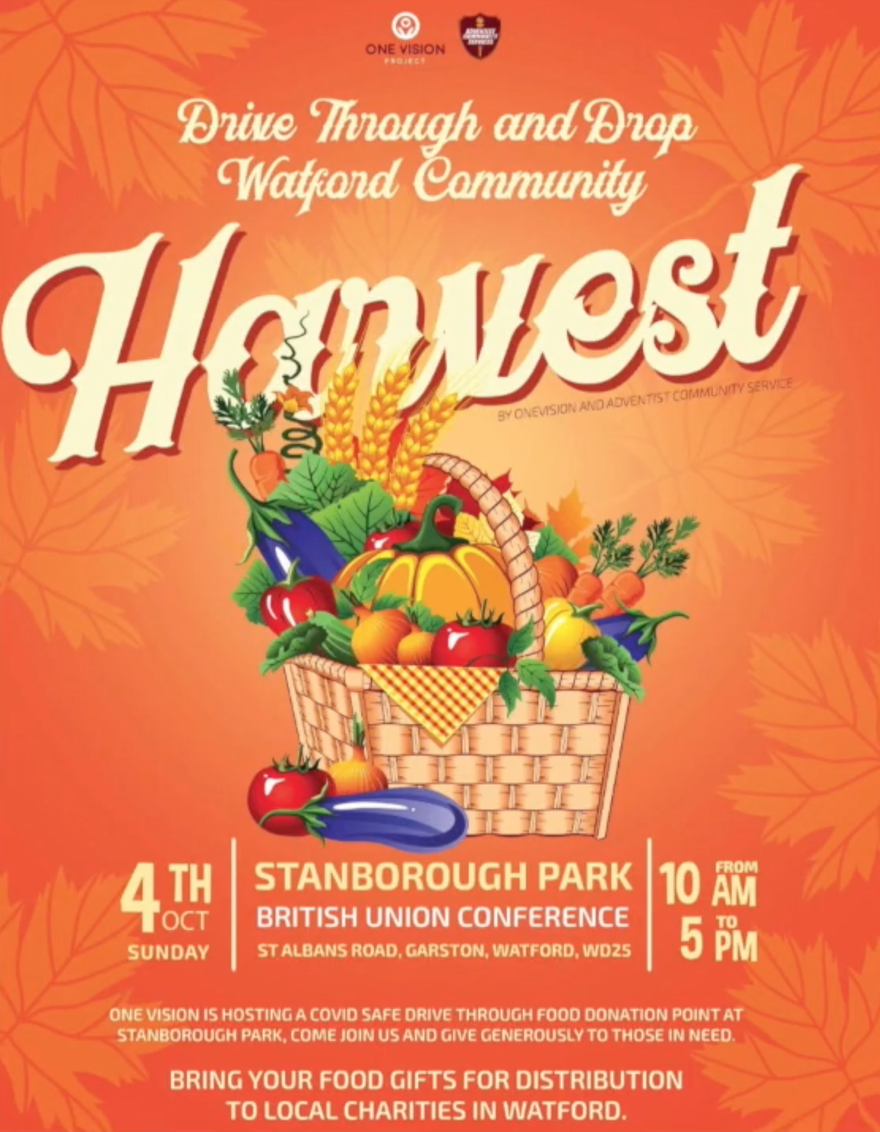 Watford Community Harvest Drive Through & Drop