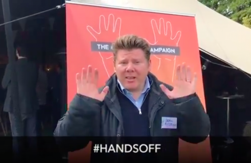 Dean Russell supports the Hands Off campaign