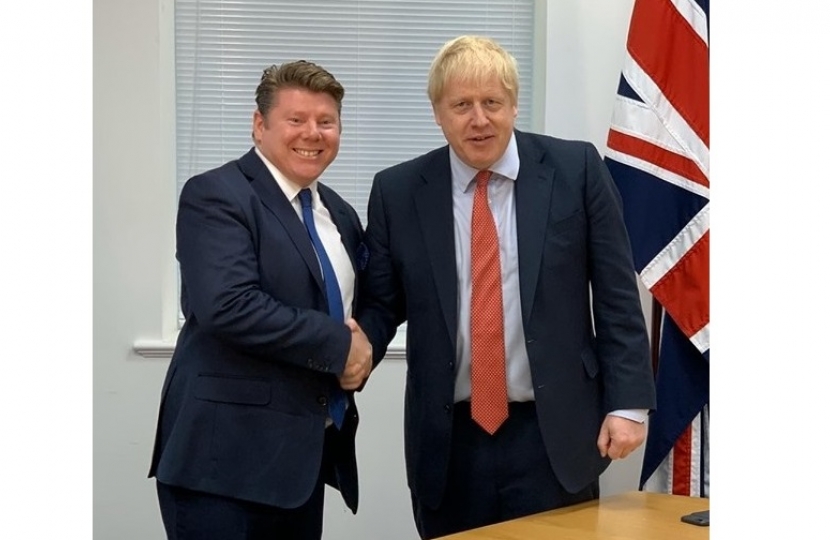 Dean Russell with Boris Johnson