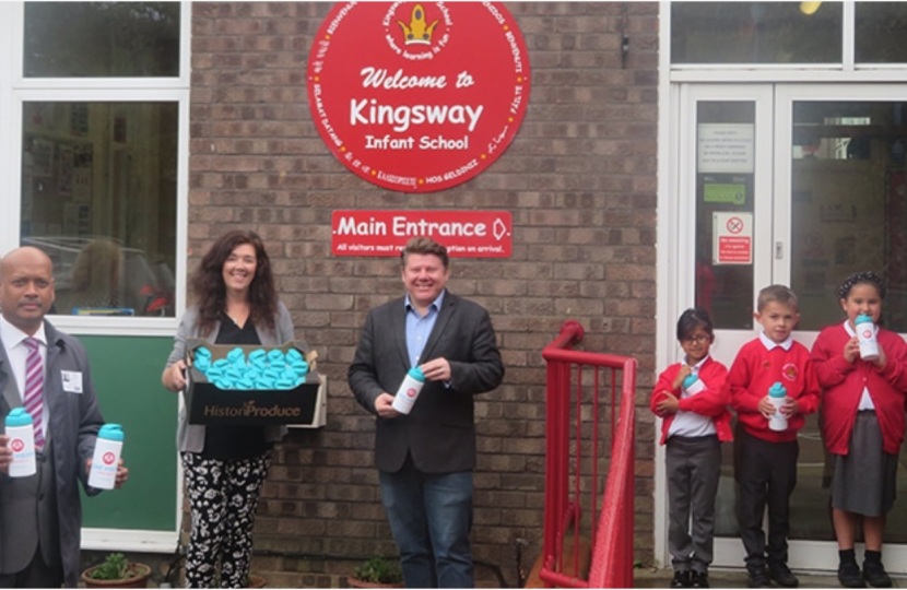 One Vision, who have been at the forefront of since the pandemic began, visited Kingsway Infant School alongside local MP Dean Russell.