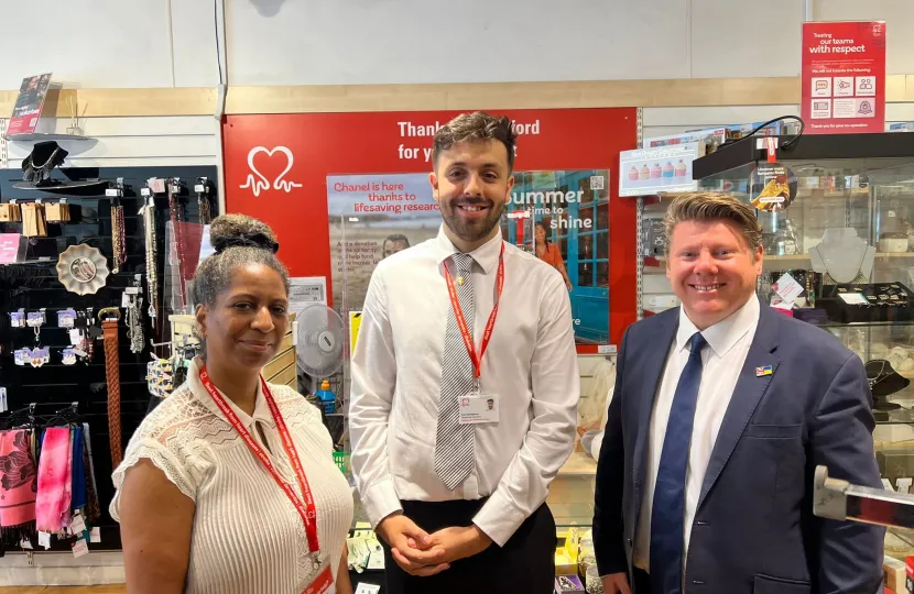 Dean Russell visits the British Heart Foundation