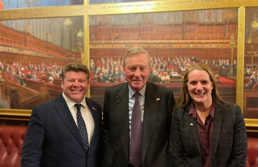 Dean Russell MP with Virginia Crosbie MP and Lord Robathan
