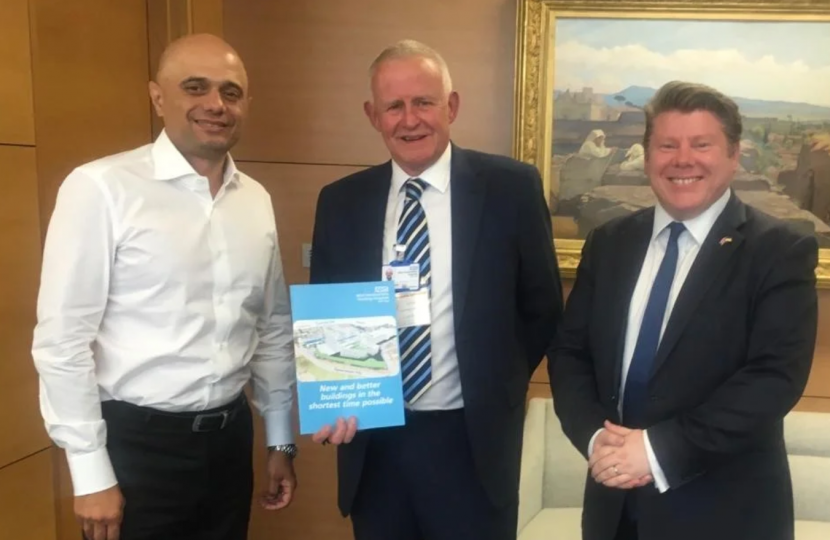 Dean Russell and Health Secretary Sajid Javid discuss redevelopment plans