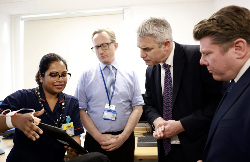 Dean Russell and Health Secretary Steve Barclay visit Watford General Hospital