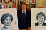 Dean Russell With His Signed Portrait Of Prime Minister Theresa May