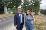 Dean Russell visits Abbots Langley with Kristina Allison
