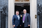 Dean Russell MP and Ronnie Jacob outside 10 Downing Street