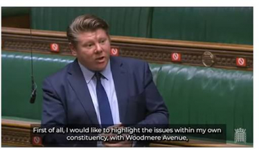 Dean Russell speaking in Parliament about Woodmere Avenue